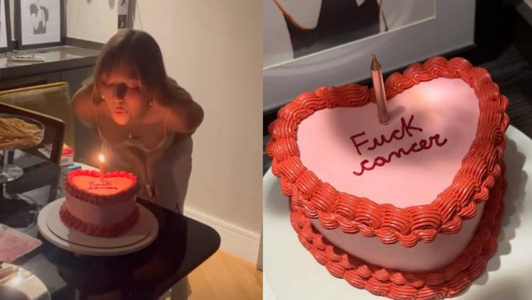 Bolo em formato de cora��o 