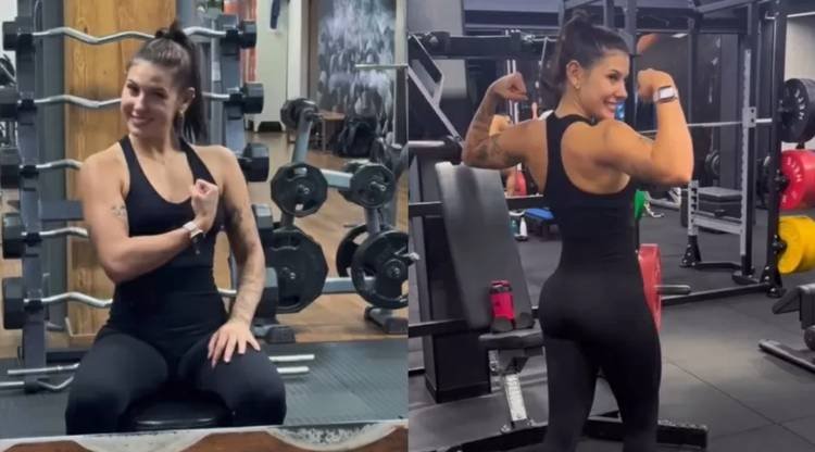 Ana Castela ostenta músculos na academia e dispara: 