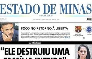 Confira a capa do Estado de Minas do dia 07/04/2026