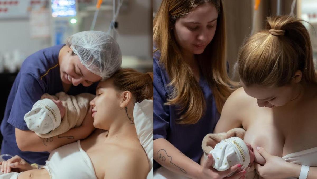 Mari Fernandez anuncia nascimento da filha e surpreende com fotos do parto