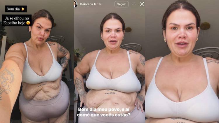 Thais Carla celebra a pr�pria evolu��o