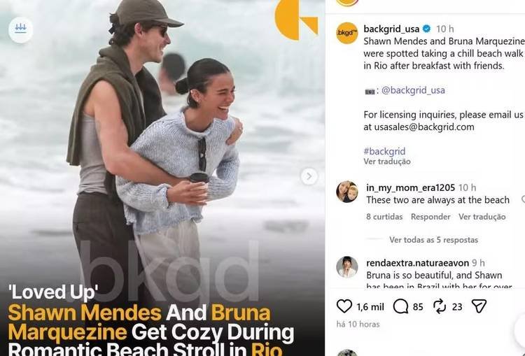 Bruna Marquezine e Shawn Mendes viram manchete 