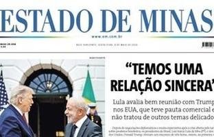 Confira a capa do Estado de Minas do dia 08/05/2026