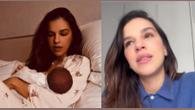 A atriz e cantora compartilhou nas redes sociais os desafios do pós-parto e a emoção de conseguir amamentar o filho Palo