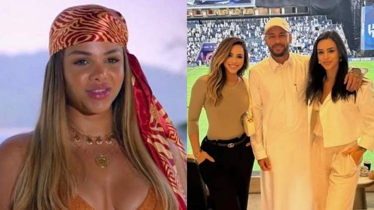 A cantora Gabily, o jogador Neymar Jr e a modelo Bruna Biancardi.