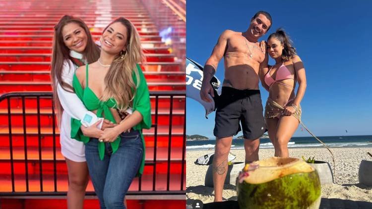 Lexa posa ao lado da m�e, Darlin Ferrattry, e do noivo, Ricardo Vianna