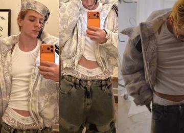 Juliano Floss surge de roupa íntima de renda e rival do 'BBB' gera polêmica
