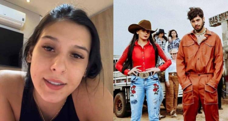 Os cantores Ana Castela e Z� Felipe.