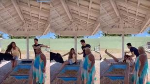 Nicole Bahls � atingida por vaca e arremessada em v�deo viral; assista  - foto: Reprodu��o Instagram