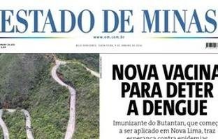 CONFIRA A CAPA DO ESTADO DE MINAS DO DIA 09/01/2026