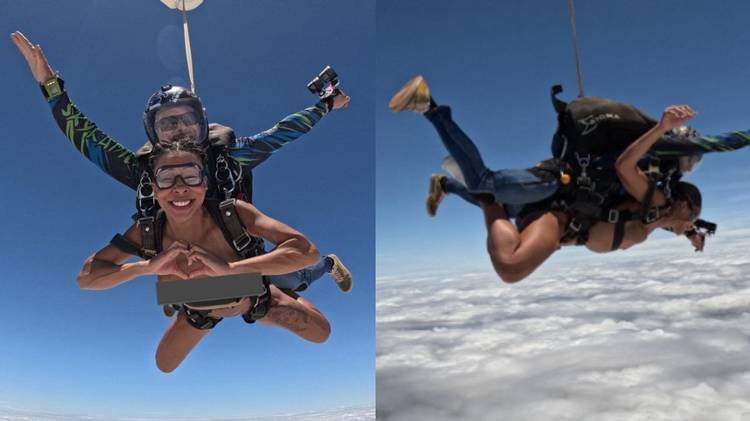 Atleta amadora de 24 anos revelou o motivo do salto: 'A agonofilia é quando o prazer nasce da emoção, do medo e da coragem'