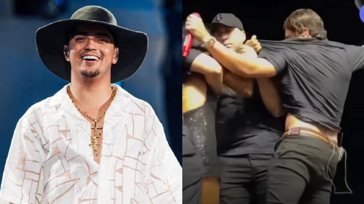 Cantor chegou a reclamar de dor durante a confus�o