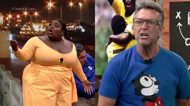 Jojo Todynho no Central da Copa e Neto em Os Donos da Bola