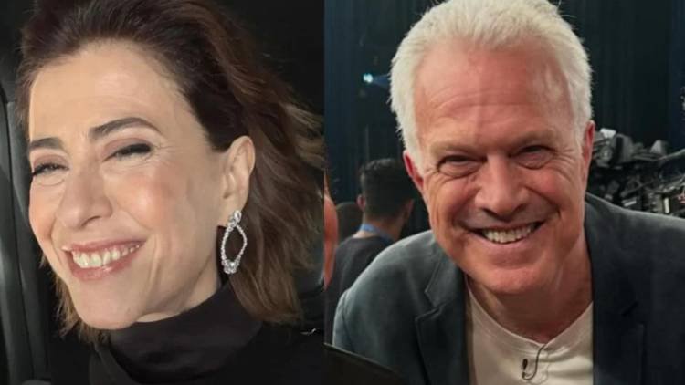 Fernanda Torres e Pedro Bial