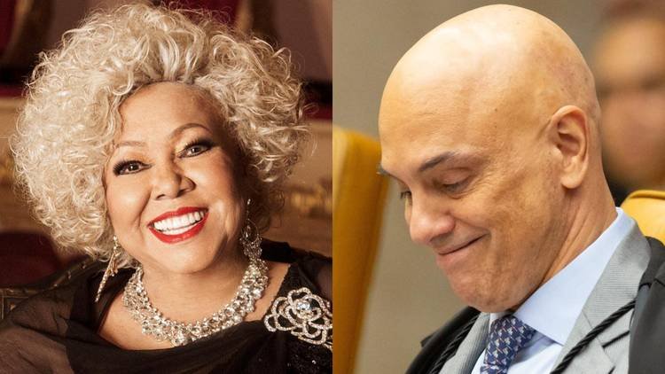Alcione revela desejo de ter casado com Alexandre de Moraes