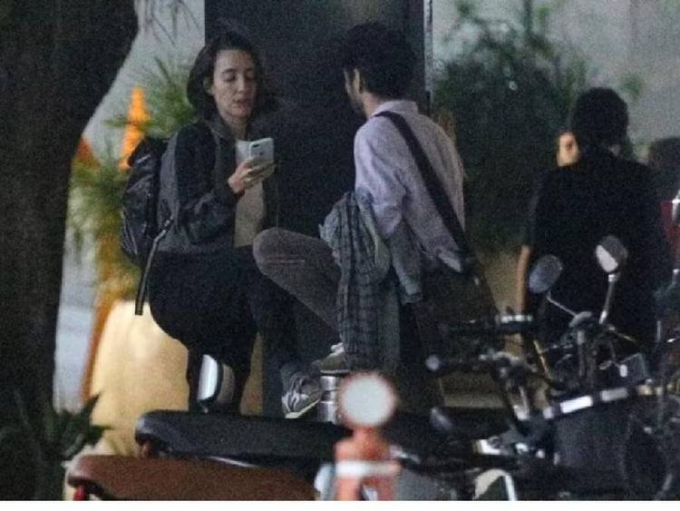 Caio Blat e mulher misteriosa: Reprodu��o/ redes sociais