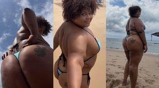 MC Carol posa de biquíni fio-dental após perder 65 kg: 'Eu não tinha vida'