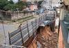 Muros de im�vel em obra desabam em BH