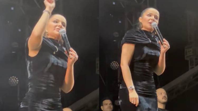 Cantora pausou a apresentação para chamar a atenção da fã
