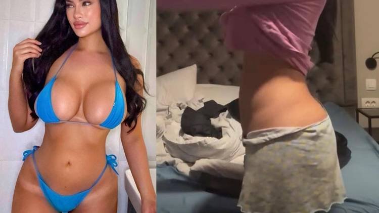 A influenciadora Júlia Medeiros gravou um vídeo exibindo as próprias medidas e questionando: 