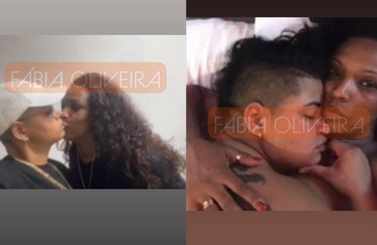 Esposa de Mano Brown em momentos de car�cia com outra mulher
