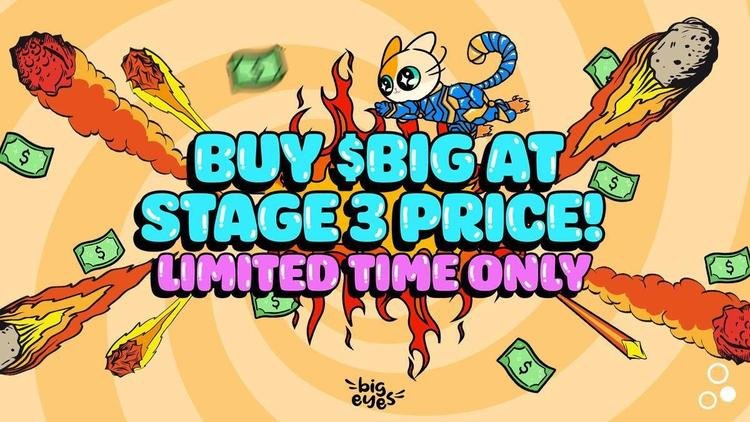 Tokens BIG podem ser comprados por pre�o do est�gio 3, por US$  0,00017