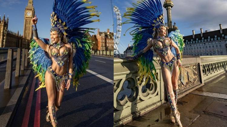 Musa da Est�cio de S�, Ravena Hanniely diz que sempre sonhou em fotografar vestida de Carnaval fora do Brasil
