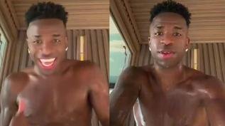 Vini Jr. viraliza sem camisa em v�deo e f�s perguntam: 'Virginia deixou?'