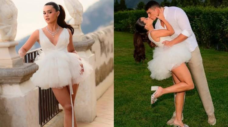 Influenciadora não agradou com um dos vestidos usados para a celebração de seu casamento