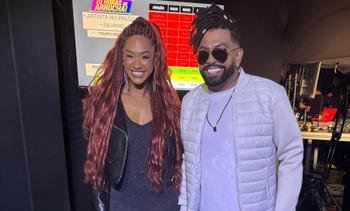 Aline Patriarca e Silvanno Salles posam para fotos