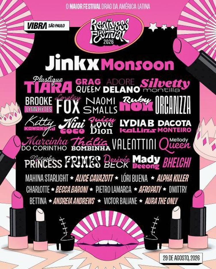 The Realness Festival confirma edi��o hist�rica em SP com estrelas globais da cultura drag