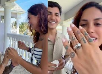 Lembra dela? Tati Zaqui é surpreendida e fica noiva após um ano de namoro