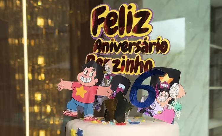 Bolo de anivers�rio inspirado no desenho Steven Universo