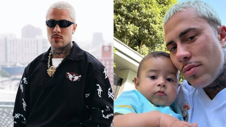 MC Daniel posa com o filho, R�s