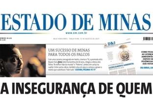 CONFIRA A CAPA DO ESTADO DE MINAS DO DIA 12/08/2025