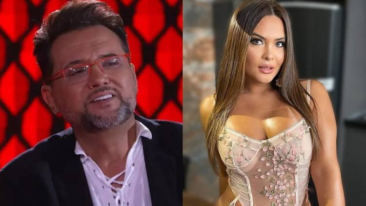 Geraldo Lu�s � esquerda; Geisy Arruda � direita