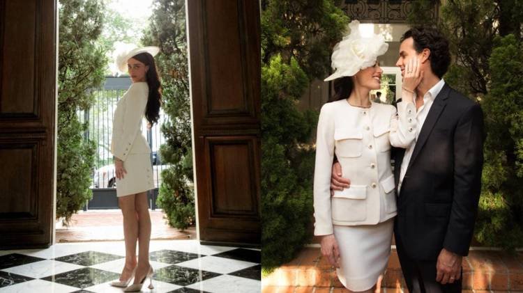 Elisa Zarzur optou por um look da Chanel para o seu casamento com o empresário Alexandre Negrão