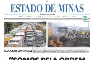 Confira a Capa do Jornal Estado de Minas do dia 02/11/2022