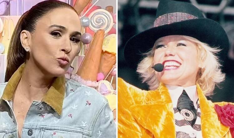 Tatá Werneck se surpreende com visita de Xuxa à festa de Clara Maria